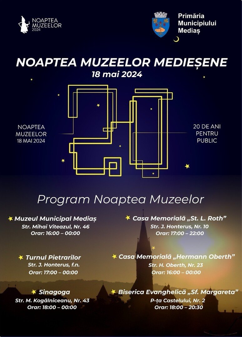 Noaptea Muzeelor Medieșene – program de vizitare