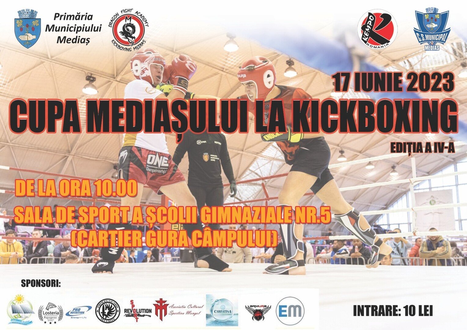 Municipiul Mediaș găzduiește cea de-a V-a ediție a „Cupei Mediașului la Kickboxing“