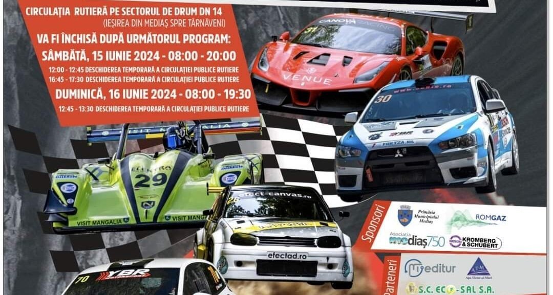 Pregătiri pentru cea de-a treia etapă din cadrul Campionatului Național de Viteză în Coastă 2024 de la Mediaș