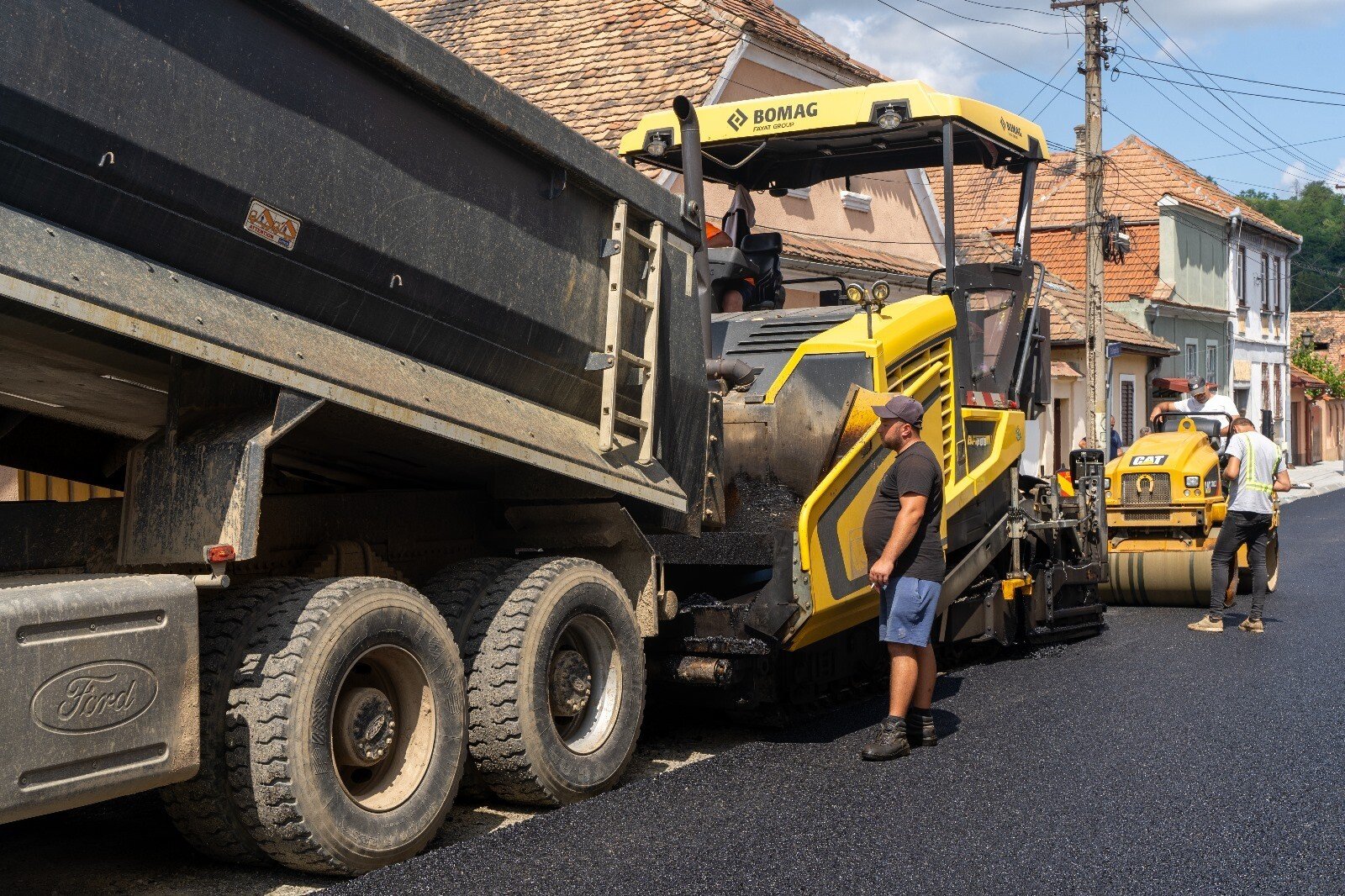 Lucrări de reabilitare a străzii Gheorghe Doja din municipiul Mediaș
