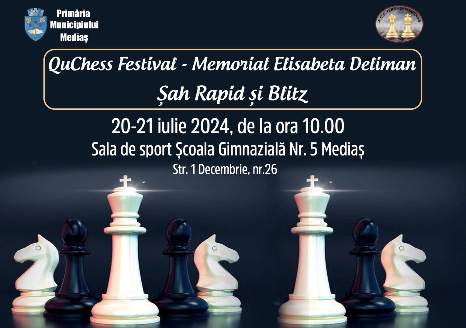 Competiție de șah în acest sfârșit de săptămână la Mediaș