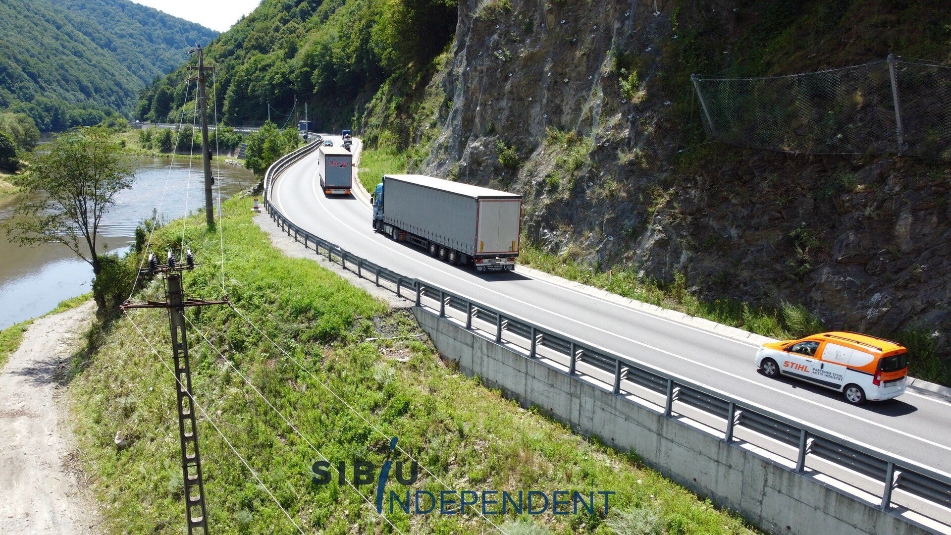 Harta cu restrictiile de circulatie pe Valea Oltului pentru 21 aprilie.