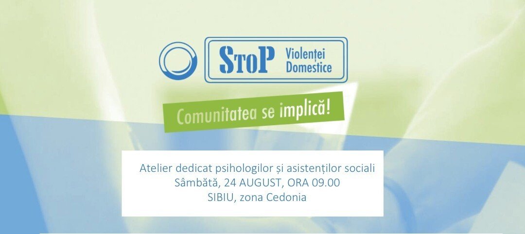 Asociația A.L.E.G organizează un atelier dedicat specialiștilor cu rol de intervenție, la Sibiu
