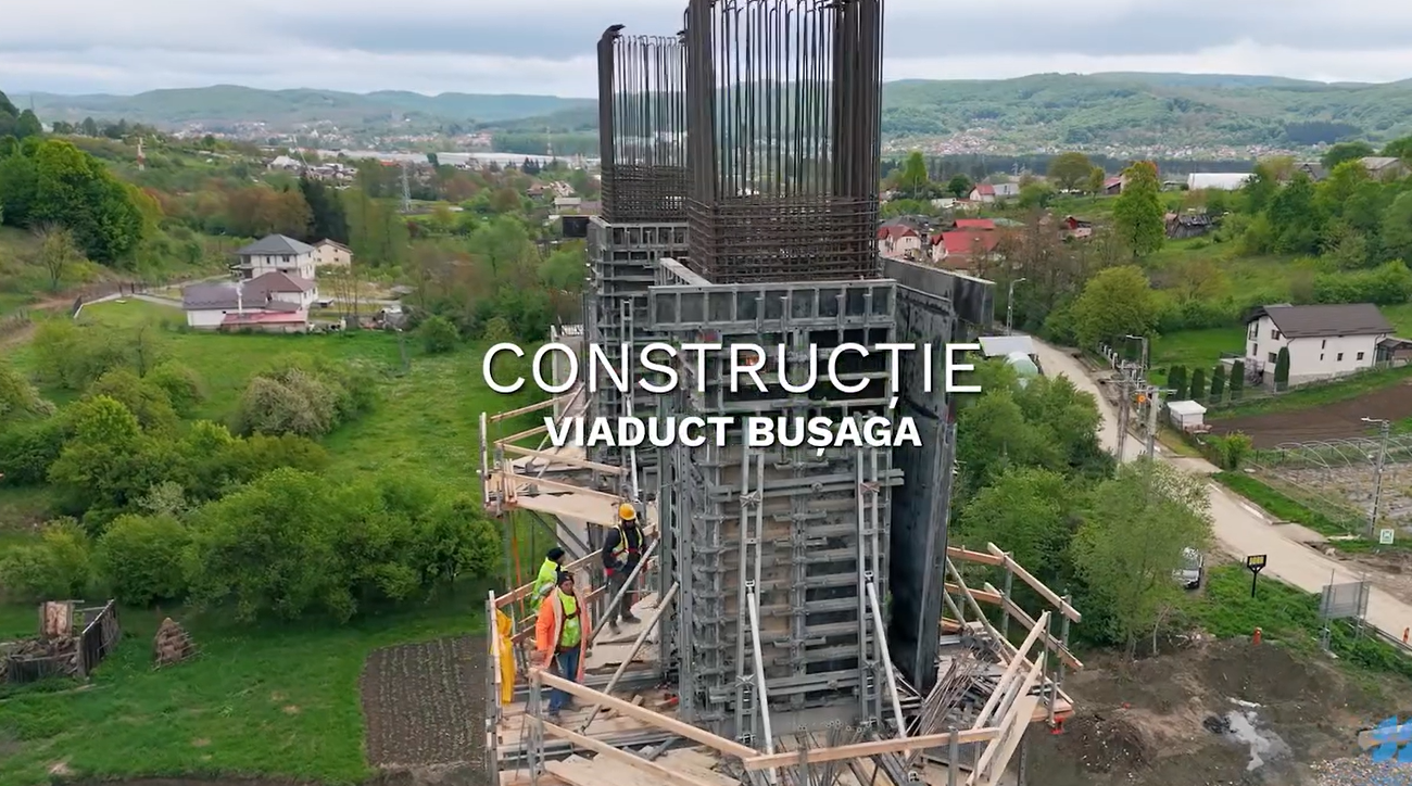 Soluții inovatoare pentru realizarea Viaductului Bușaga, din cadrul Autostrăzii Sibiu-Pitești