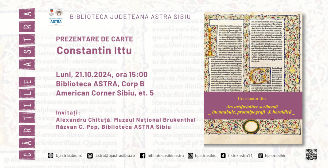 Invitatie Cartile Astra Constantin Ittu