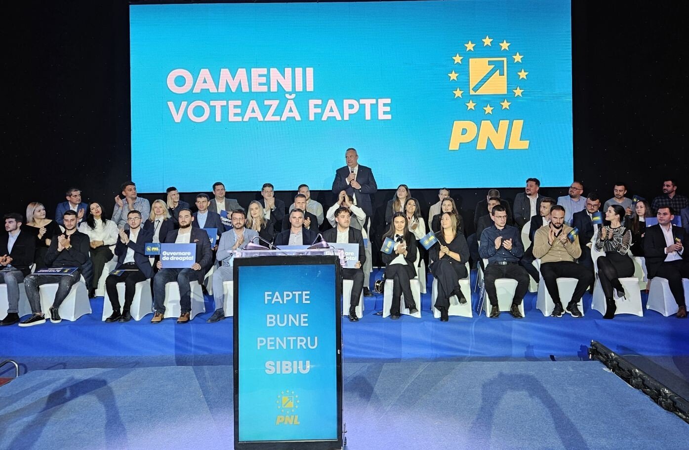 Nicolae Ciucă la Sibiu: Atac la PSD – „şi Mântuitorul, când a intrat în templu, a dărâmat tarabele”