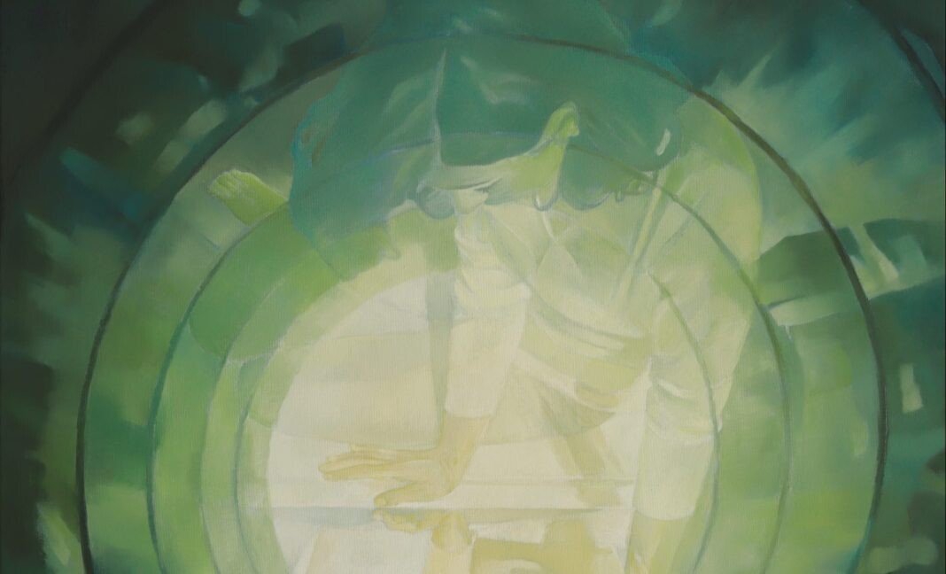 Xantus Géza, Carte, ulei pe pânză, 100 x 80 cm, 2022