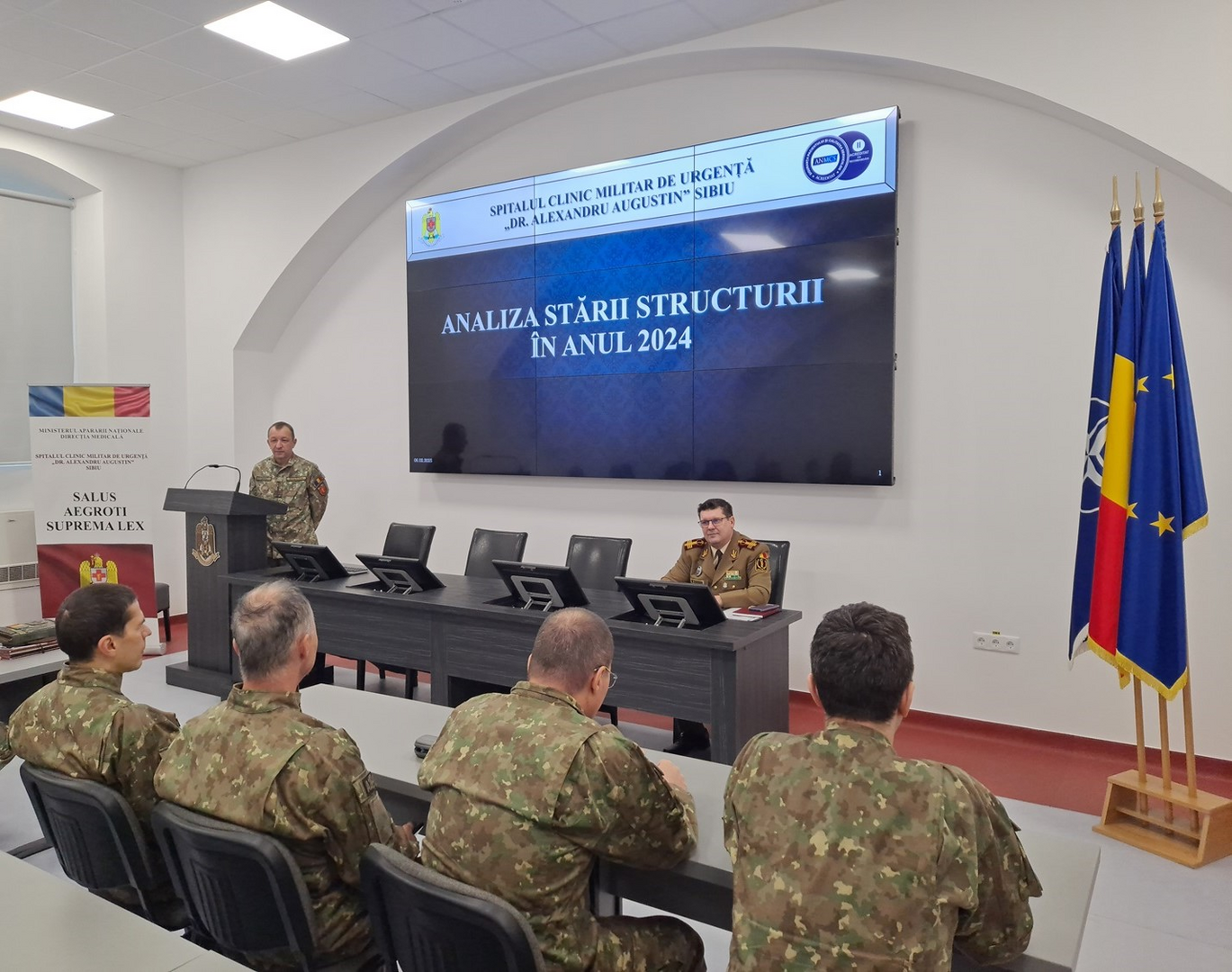 Bilanțul activităților Spitalului Militar Sibiu pe anul 2024, prezentat de comandantul unității