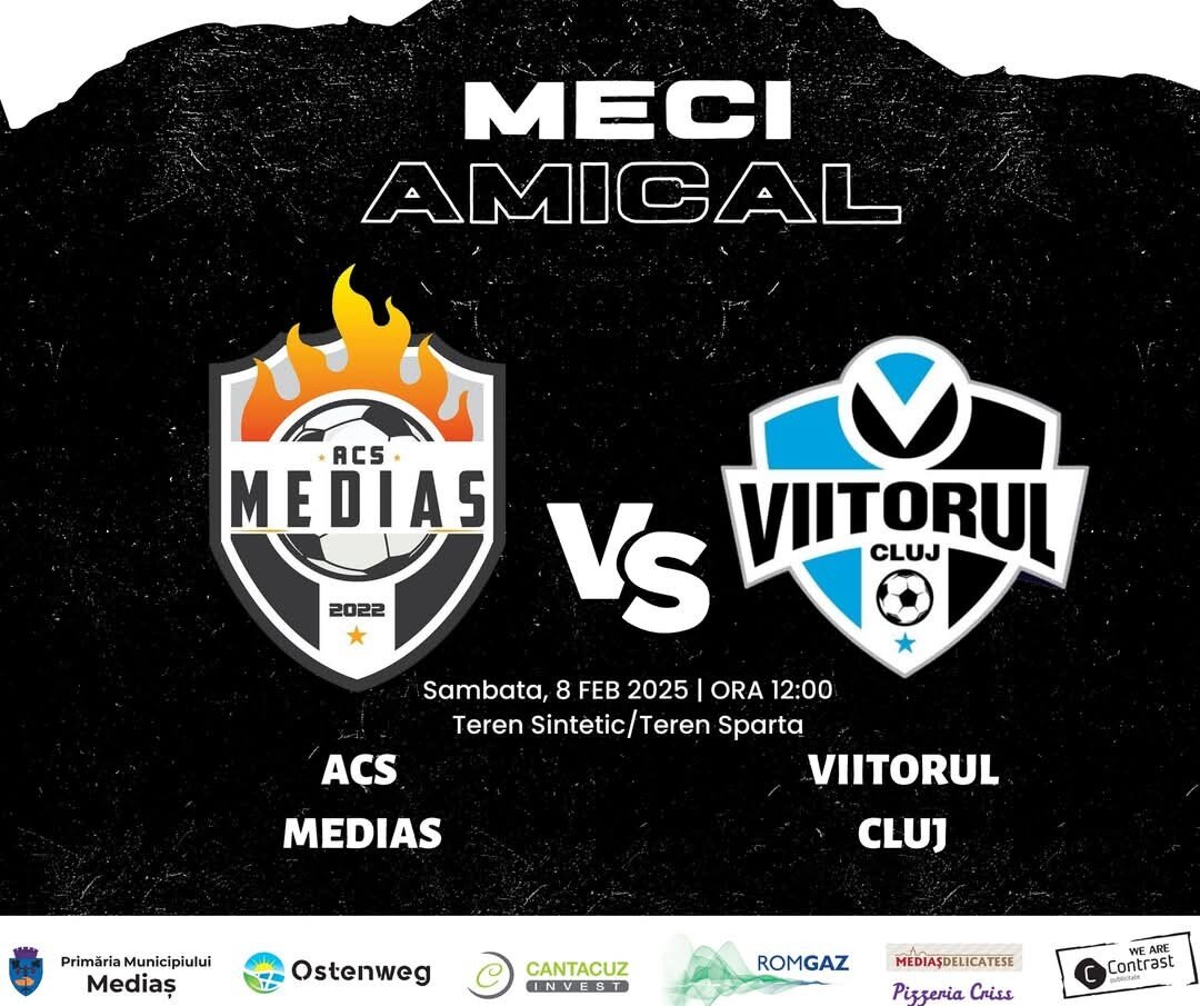 ACS Mediaș joacă sâmbătă un meci de pregătire cu Viitorul Cluj