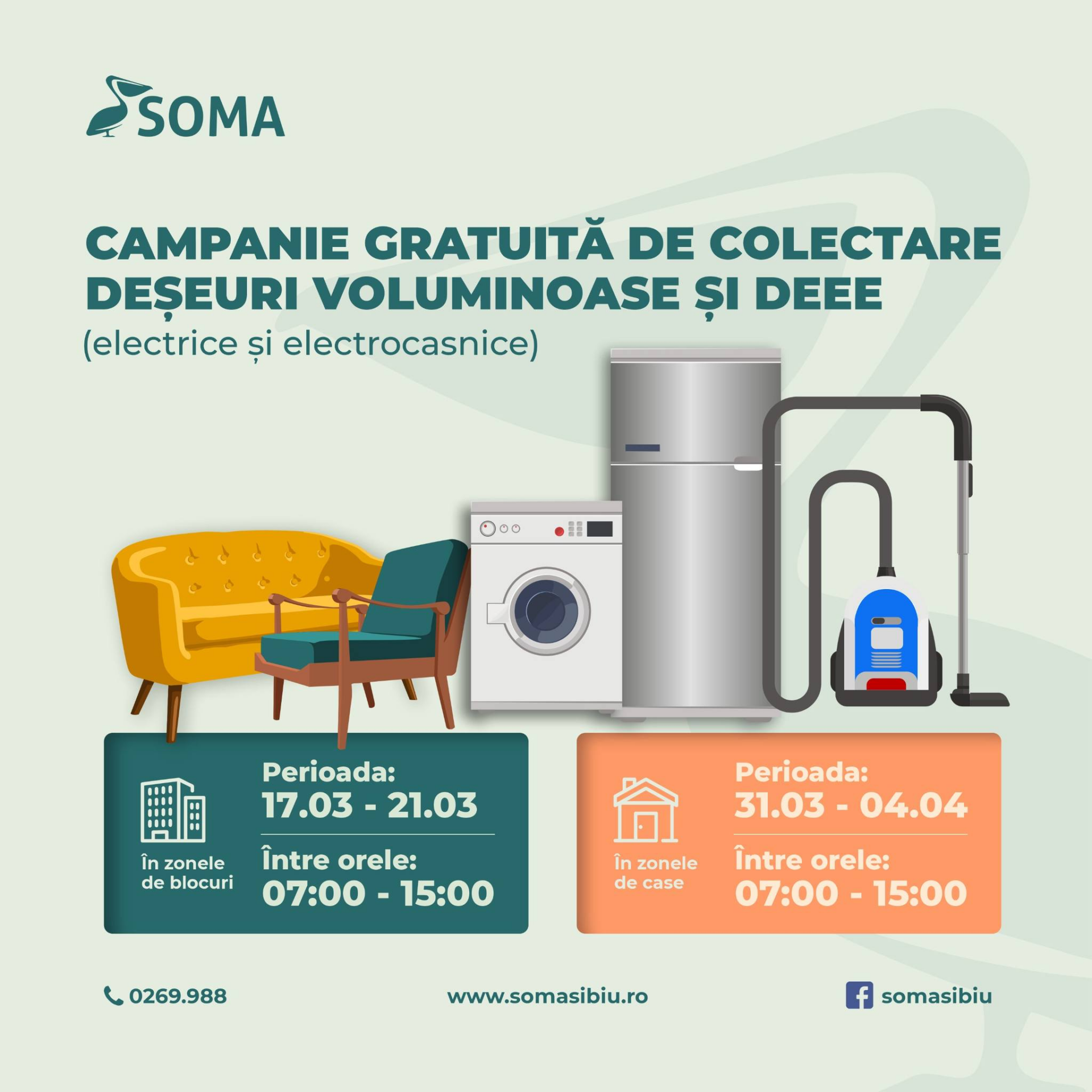 Soma Sibiu: Colectare gratuită deșeuri voluminoase. Program!