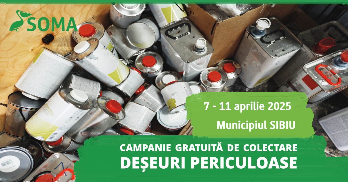 SOMA: Colectare gratuită de deșeuri periculoase la Sibiu între 7 și 11 aprilie