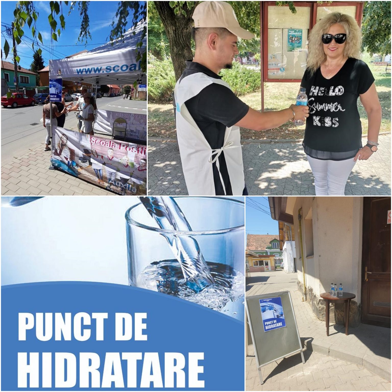 Primăria Municipiului Mediaș a organizat trei puncte de hidratare și prim ajutor pentru cetățeni
