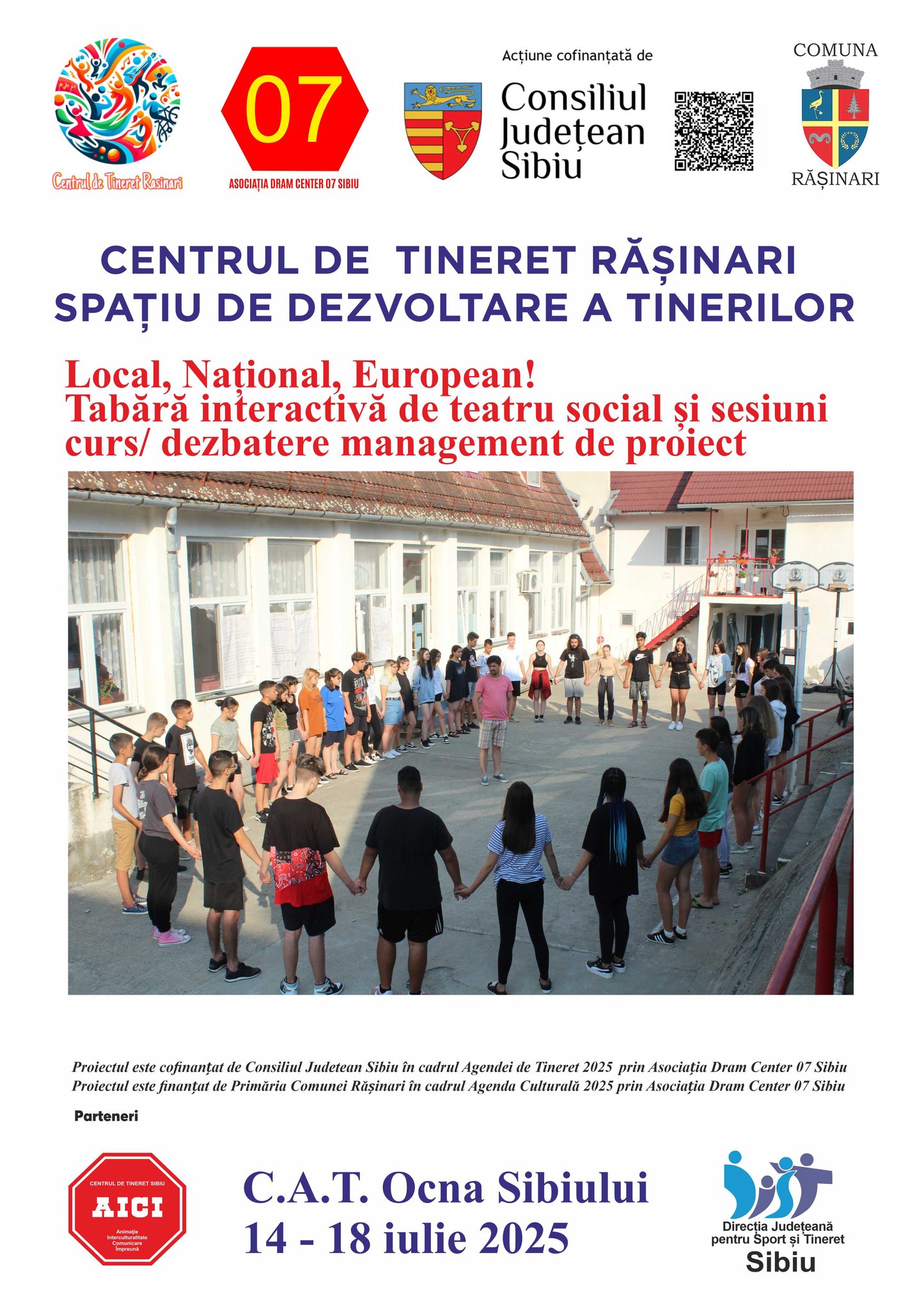 Au început înscrierile pentru tabăra „Local, Național, European!” organizată de Centrul de tineret Rășinari