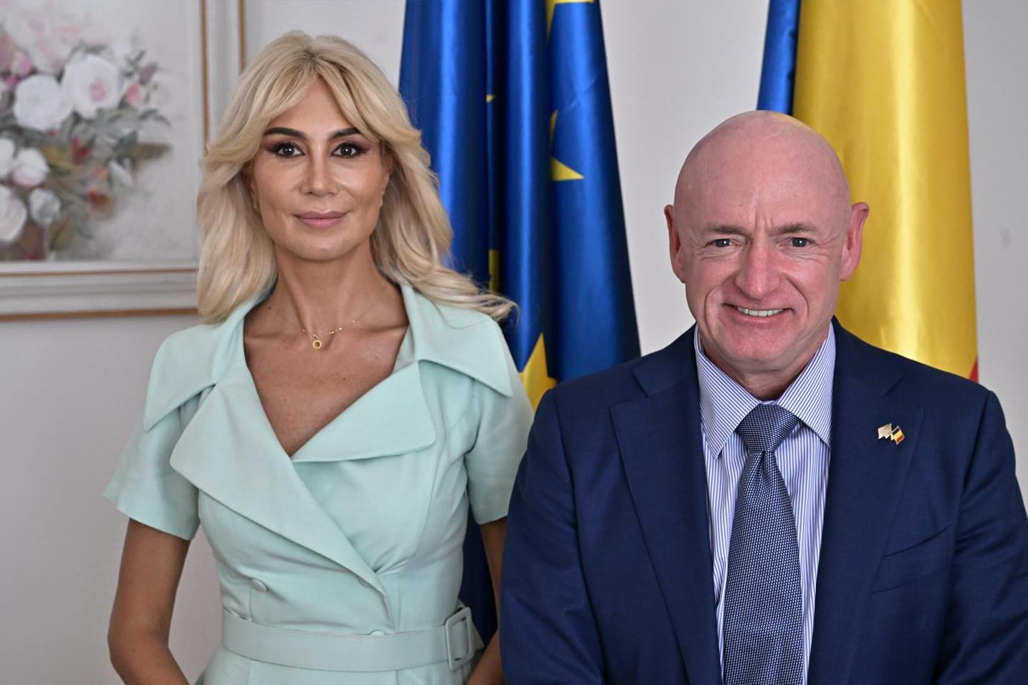 Raluca Turcan s-a întâlnit astăzi cu senatorul american Mark Kelly