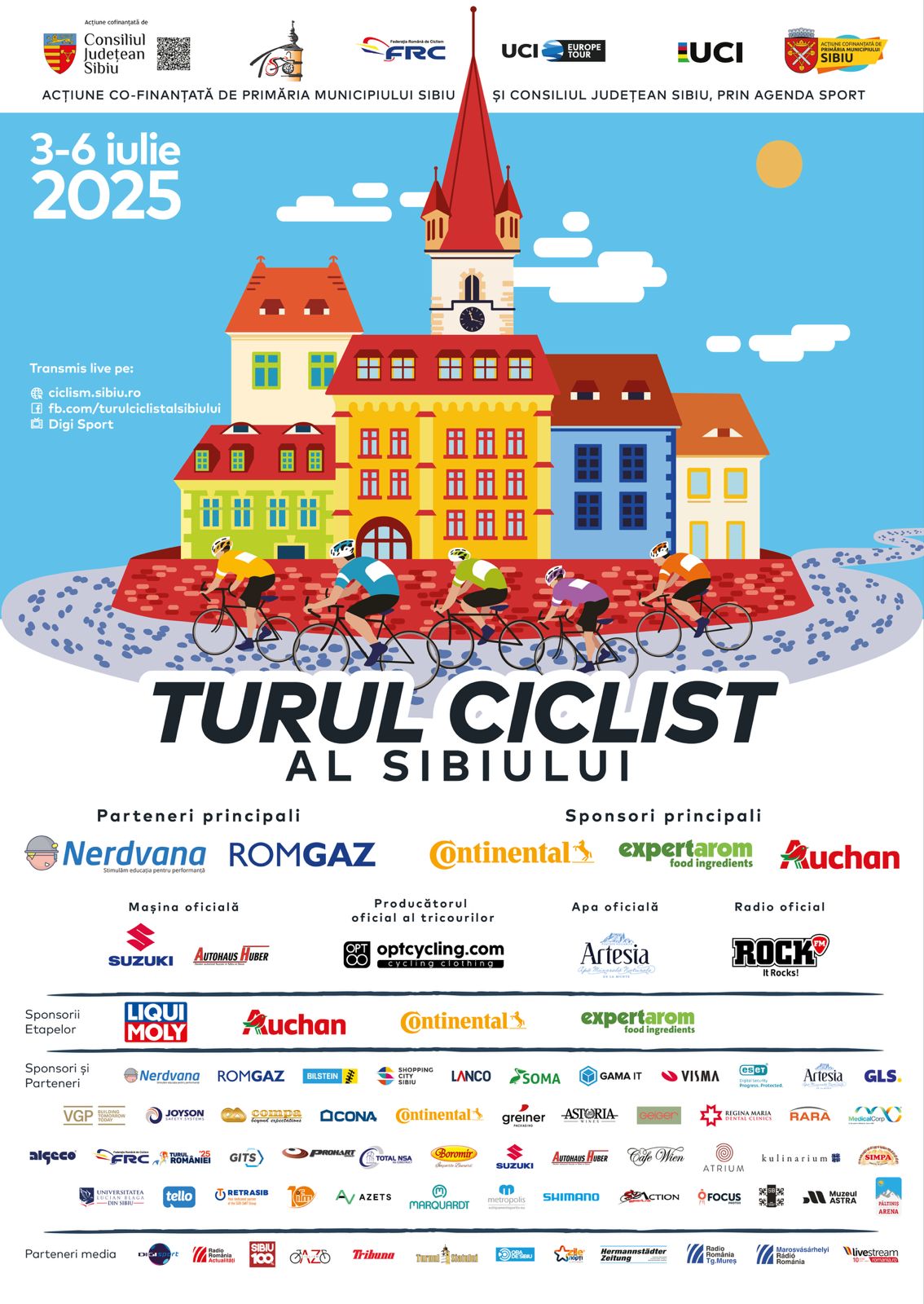 Municipiul Mediaș este inclus în prima etapă a Turului Ciclist al Sibiului 2025