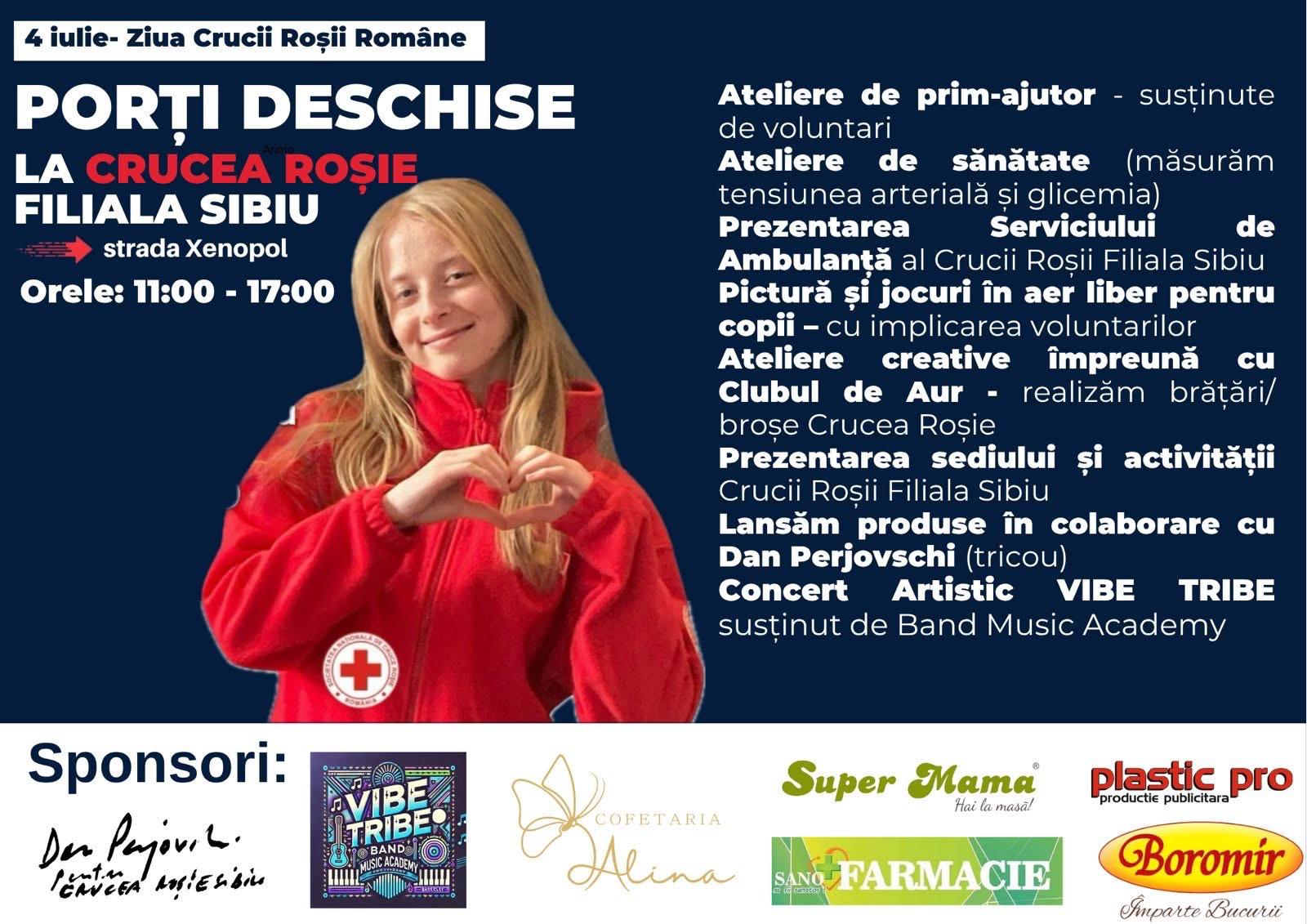 Crucea Roșie din Sibiu își deschide porțile de Ziua Națională a Crucii Roșii Române!