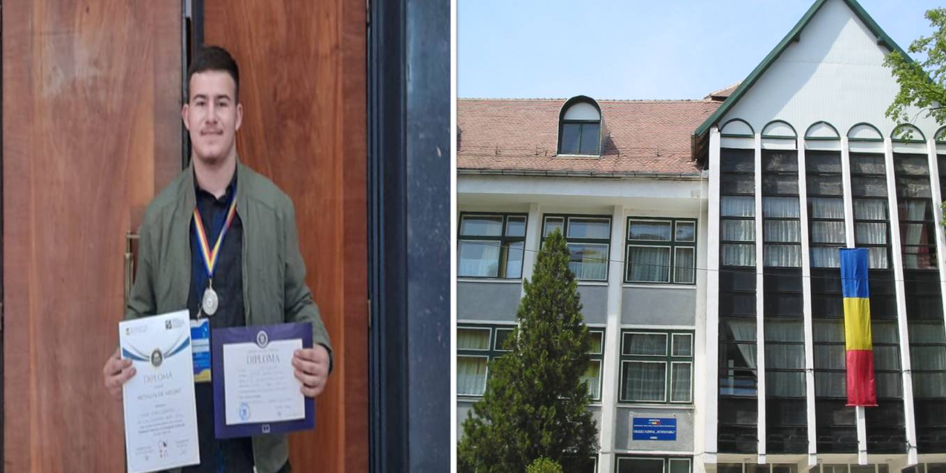 Elevul de la Colegiului Național „Octavian Goga” care a făcut  programarea accesibilă pentru toți