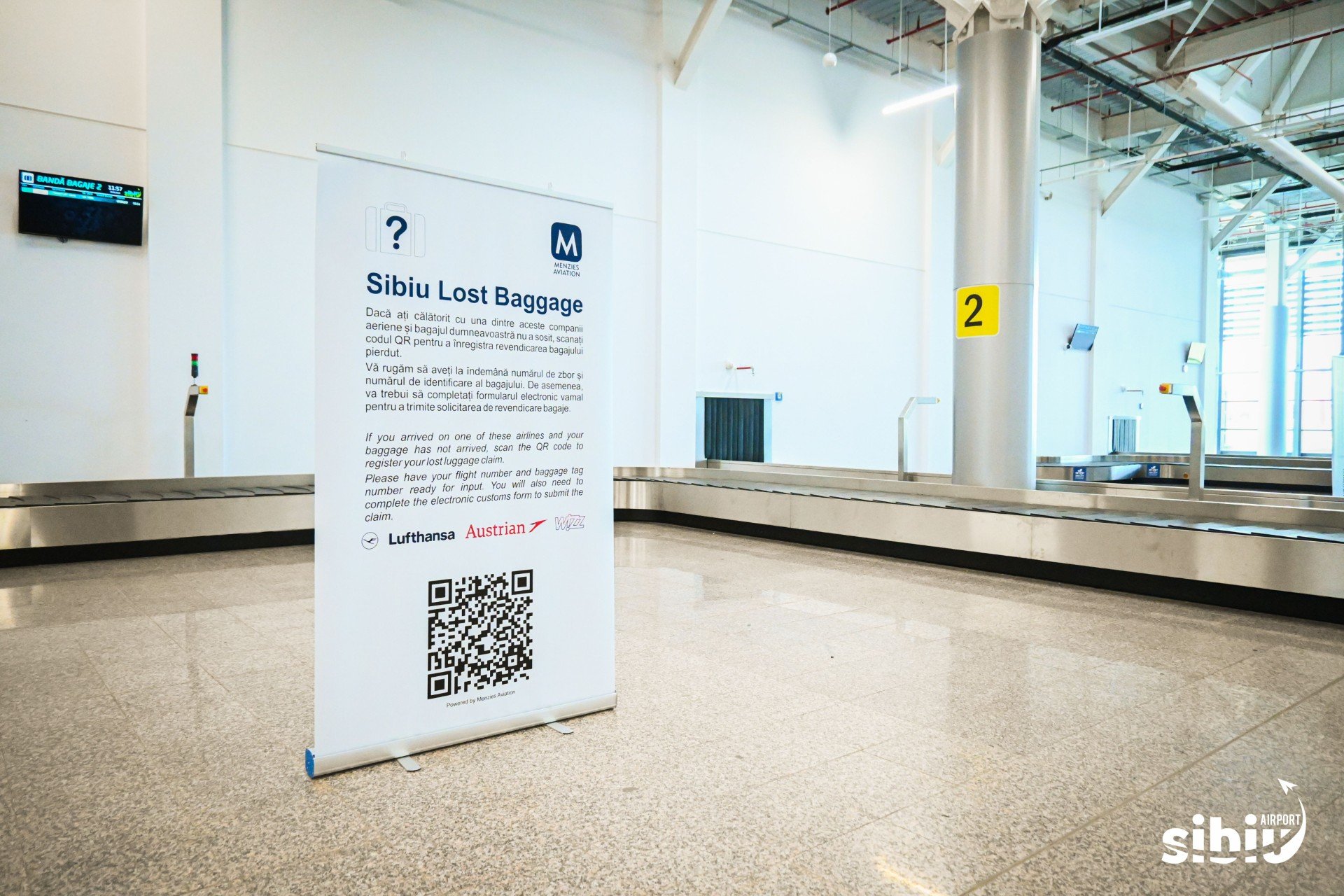 Aeroportul Internațional Sibiu a simplificat metoda de recuperare a bagajelor pierdute