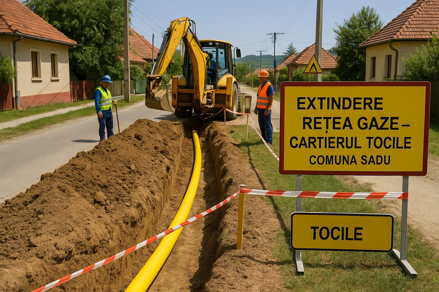 Proiect de extindere a gazului în Cartierul Tocile din Comuna Sadu