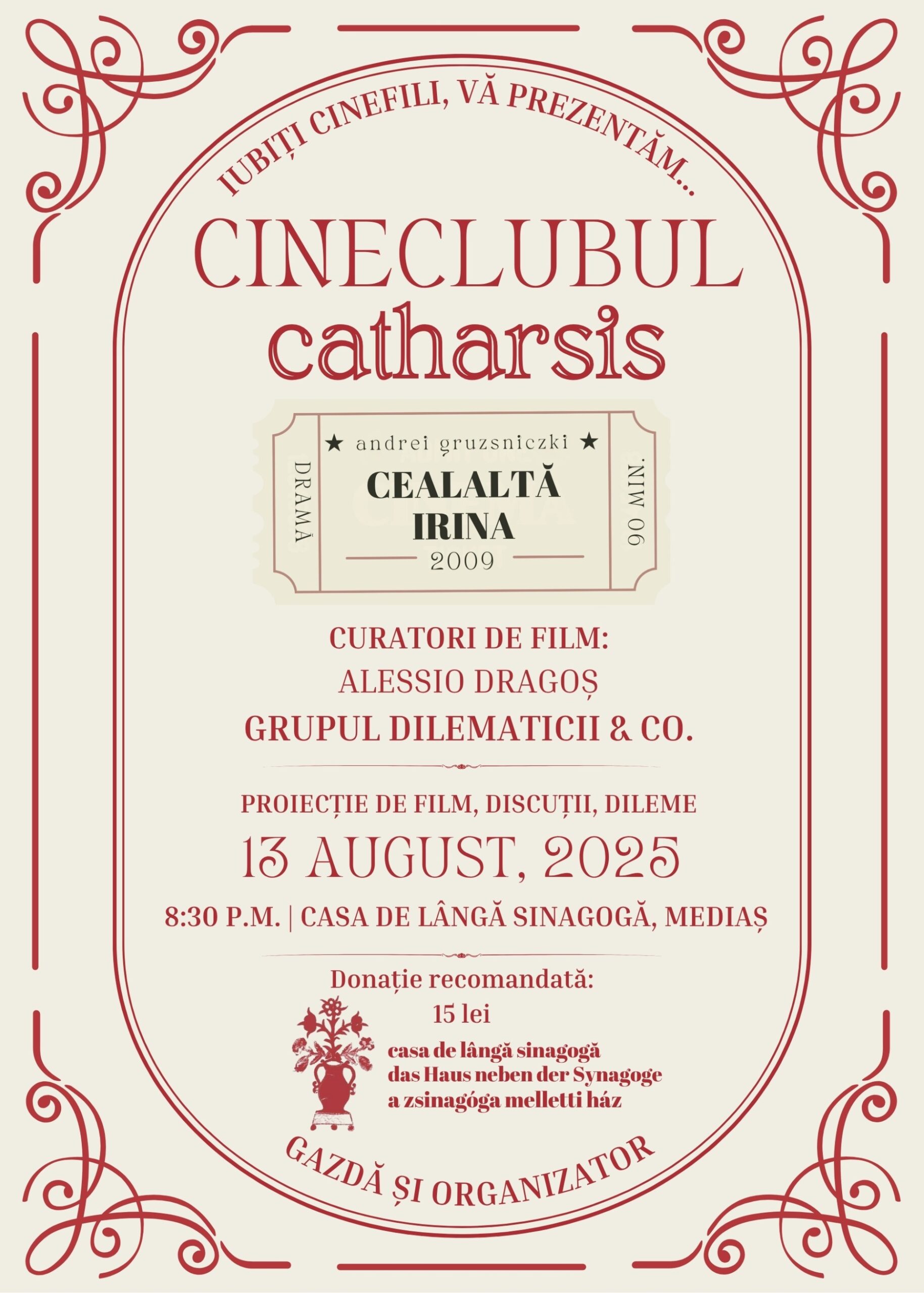Seri de film în grădina sinagogii din Mediaș