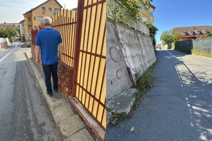 Strada Islazului din Sibiu, aglomerată de mașini și fără trotuare pentru pietoni