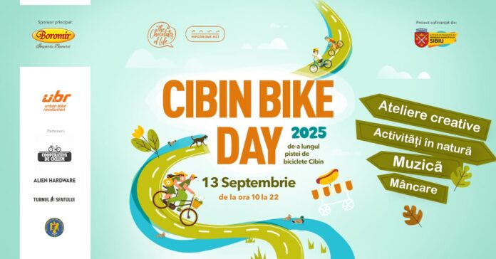 Cibin Bike Day Participanți la Cibin Bike Day pe străzile istorice din centrul Sibiu.
