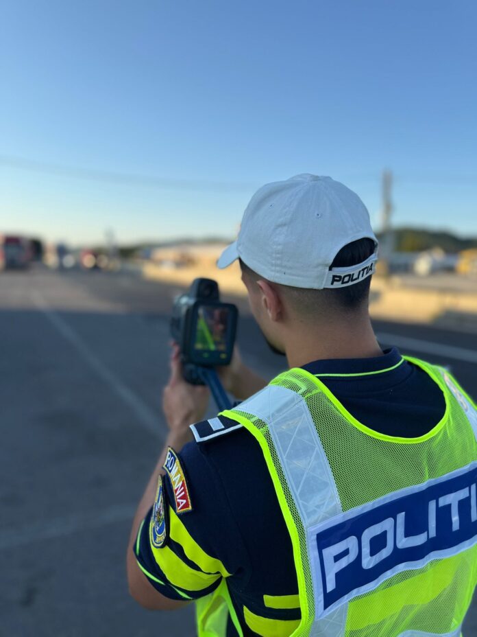 Radar de viteză pe un drum din Sibiu, locul unde s-au aplicat peste 700 de sancțiuni