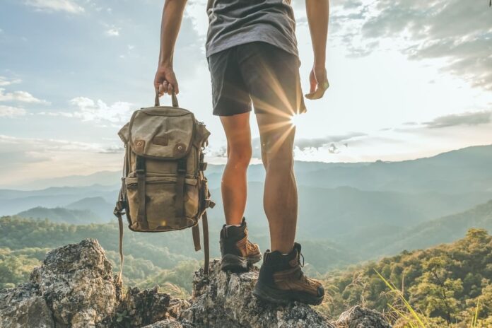 Ghete confortabile drumeție bărbați, rezistente la apă pe un traseu montan