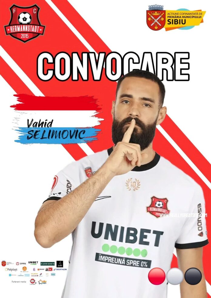 Selimovic convocat la naționala Luxemburgului, portret oficial sau fotografie de la antrenament.