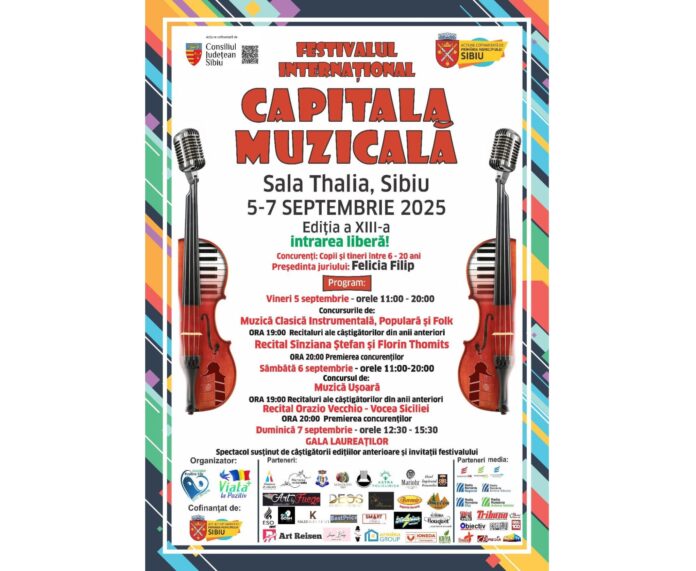 Artisti pregatind spectacol pentru Capitala Muzicala Sibiu pe scena festivalului