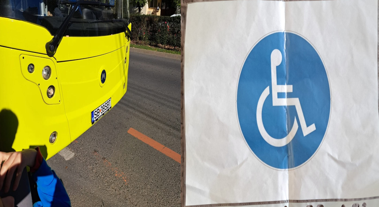 Șofer Tursib refuză accesul persoanei cu dizabilități în autobuz, captură de ecran