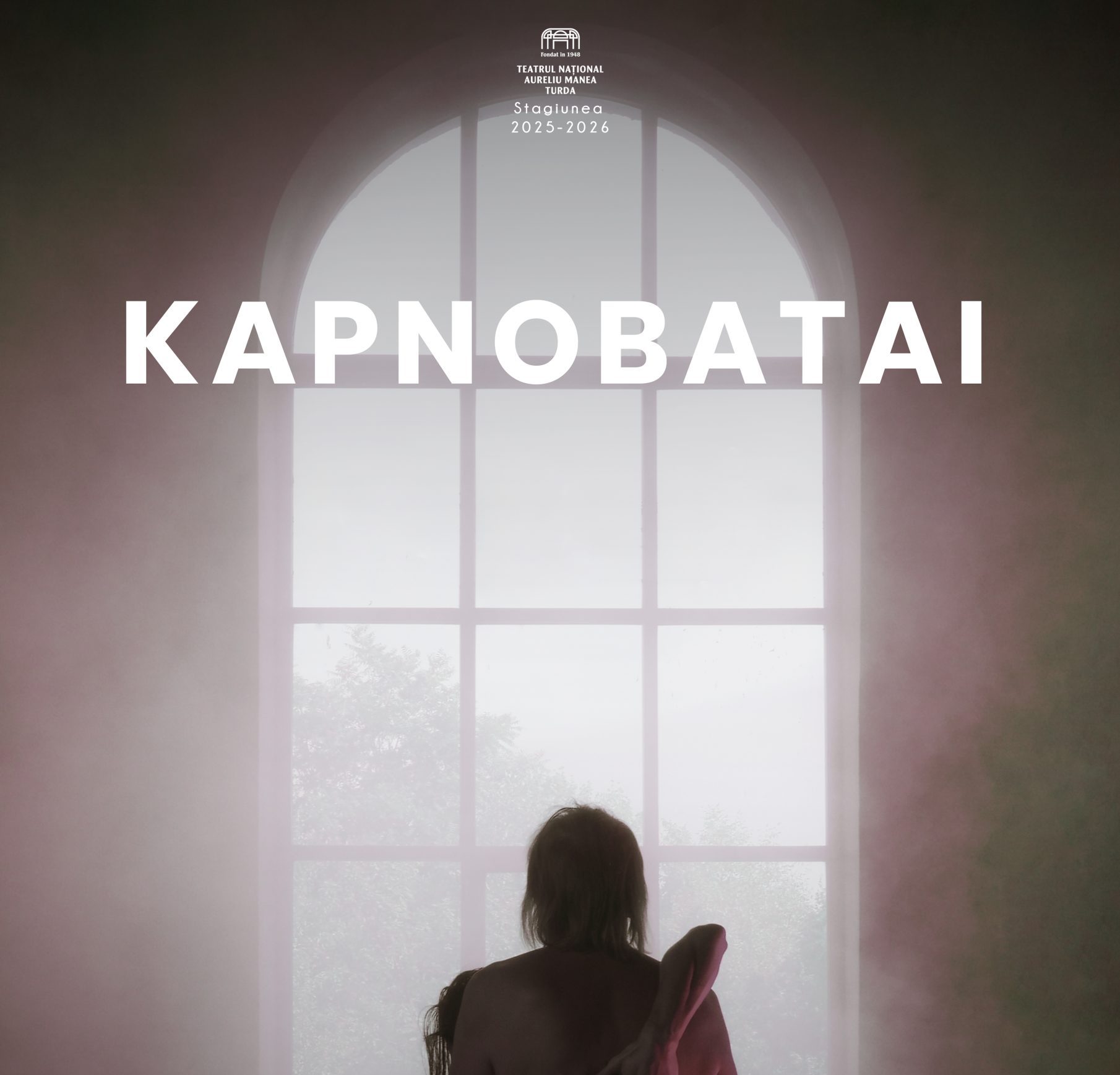 Afisul spectacolului Kapnobatai, premiera absolută la Turda, un poem vizual despre intimitate