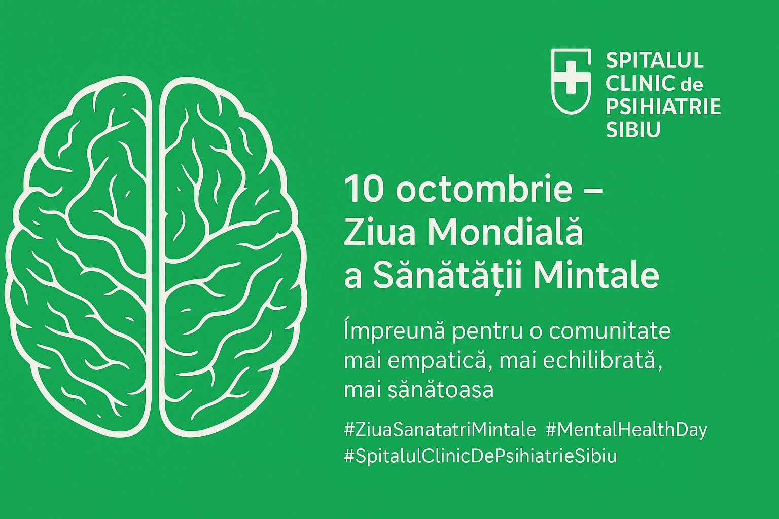 Sibiu iluminat în verde pentru susținerea sănătății mintale, o premieră locală