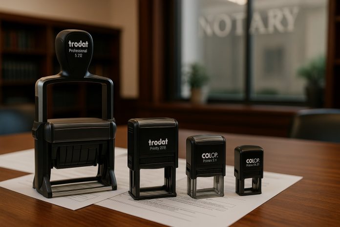 Ștampilă personalizată de la Rostamp, model M04SF6, pentru documente oficiale