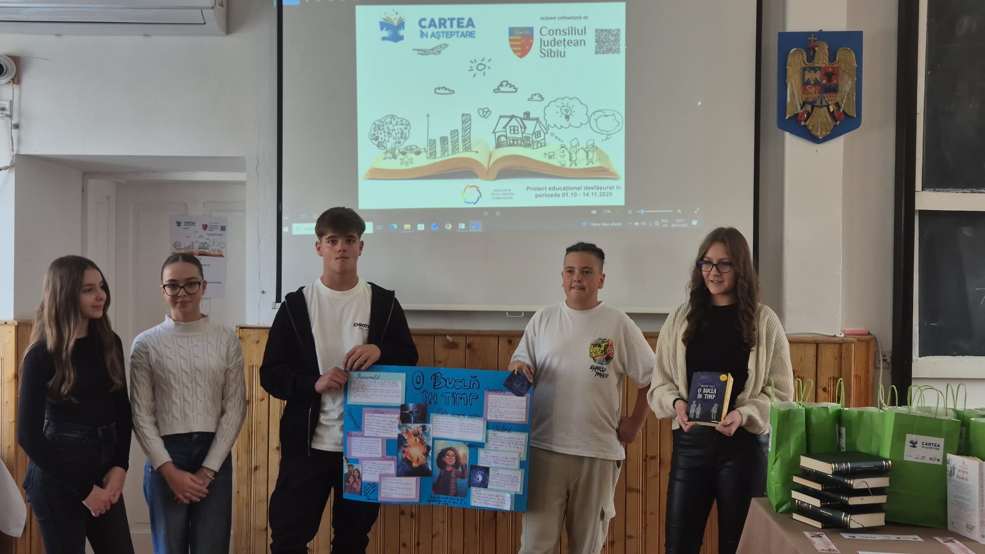Certificat de participare oferit copiilor la finalul proiectului Cartea în Așteptare