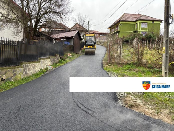 Șeica Mare: porțiunea asfaltată a Uliței Lungi, finalizată înainte de iarnă