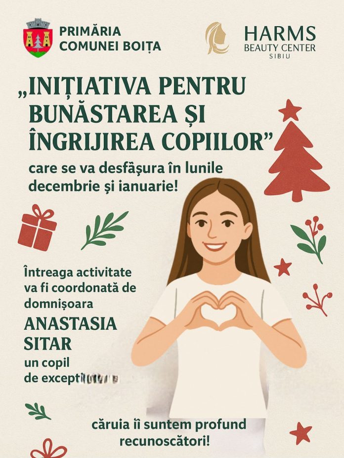 Proiect pentru copii din Boița, organizat de o elevă dedicată bunăstării comunității