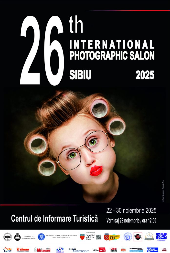 Afisul ediției a 26-a a Expoziției foto Sibiu, Salonul Internațional de Artă Fotografică 2025.