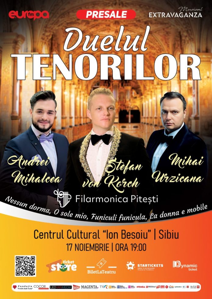 Tenorii se pregătesc pentru duelul muzical de la Centrul Cultural Ion Besoiu din Sibiu