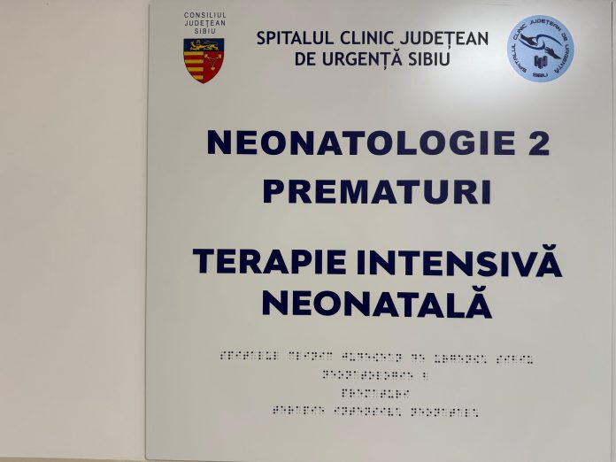 Placă de orientare Braille pentru persoanele cu deficiențe de vedere