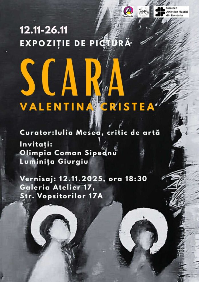 Afis expozitie SCARA de Valentina Cristea, o noua treapta in arta sibiana