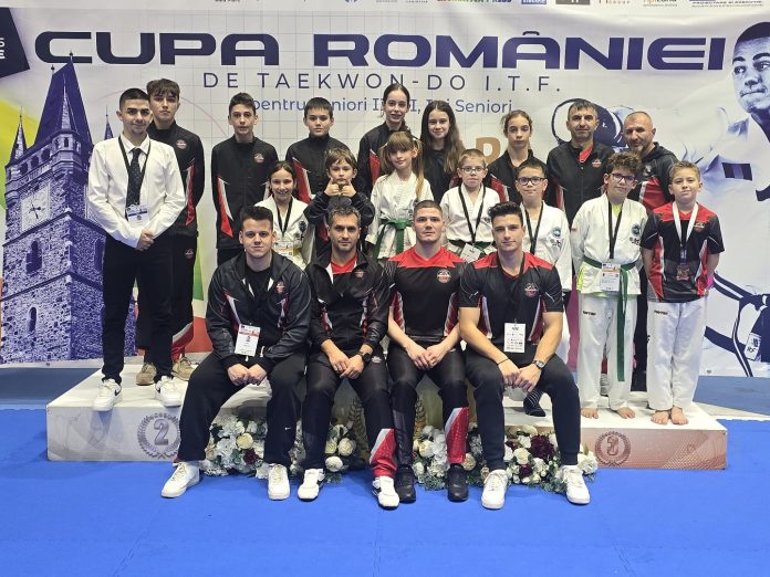 Echipa ACS Hwarang Academy Sibiu cu medalii la podiumul competiției de Taekwon-Do ITF.