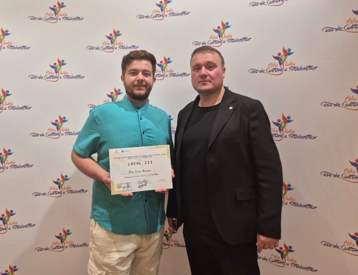 Festivalul Național VOICES de la Alba Iulia, unde Ovidiu Alexandru Stan a câștigat Premiul III
