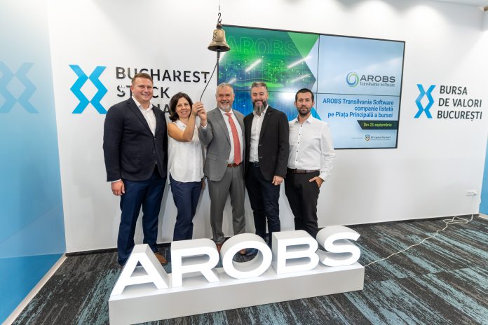 Managerii AROBS Business Group la BVB pentru achiziția Gess Engineering, cel mai mare jucător IT