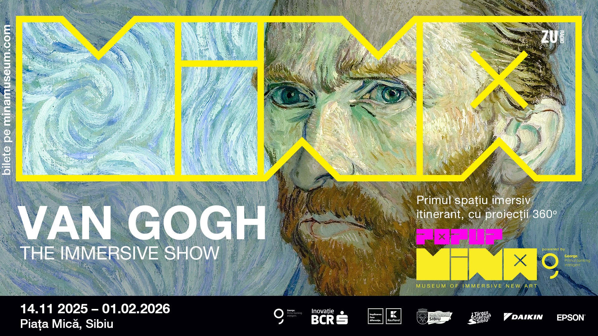 Vizual spectaculos pentru spectacolul imersiv Van Gogh la Sibiu, rezoluție 1920x1080