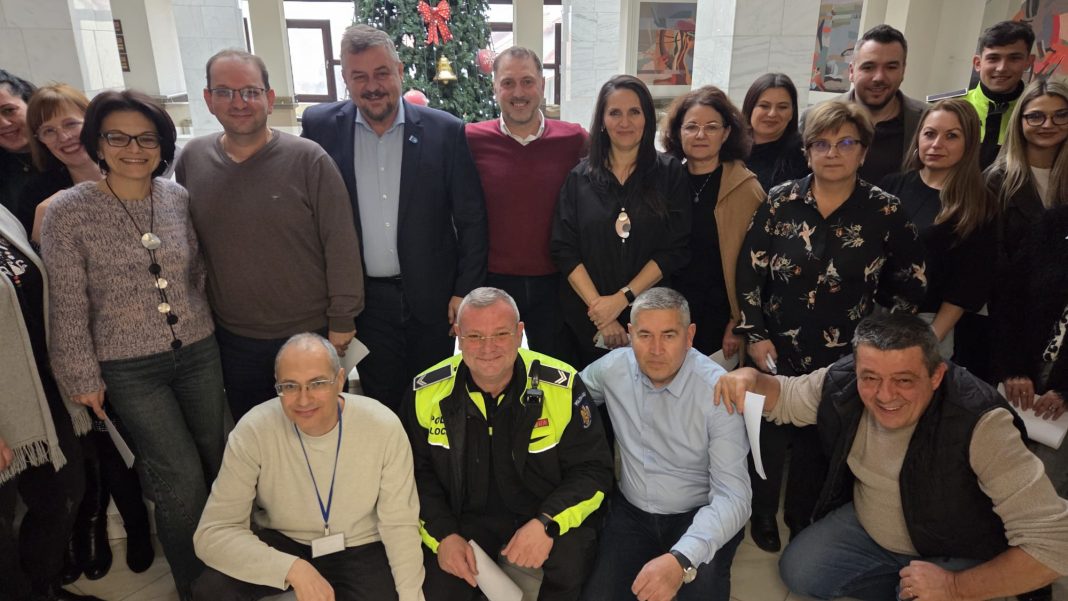 416 Modernizare infrastructură Cisnădie cu utilaje de construcții și șantier în desfășurare