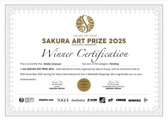 Premiera internațională a artei lui Ovidiu Cărpușor la expoziția din Tokyo