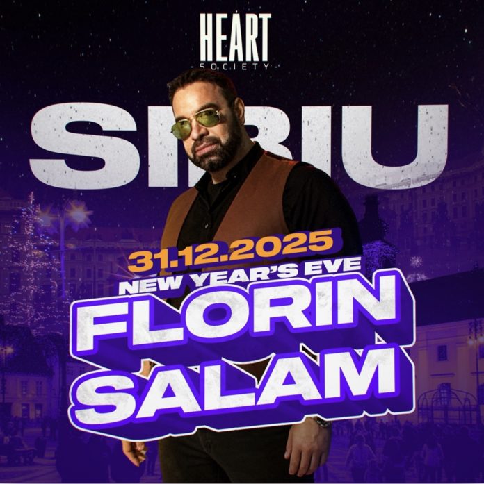 Florin Salam cântă live la concertul Revelion de pe Aria Rooftop Sibiu, organizat de HEART SOCIETY.