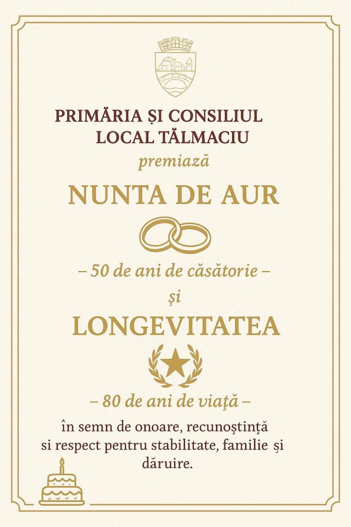Primăria Tălmaciu, alături de Ioan Oancea și Ioan Opincariu, premiază cupluri și seniori pentru stabilitatea comunității