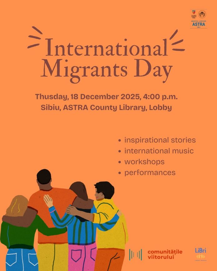 Eveniment Ziua Internațională a Migranților la Biblioteca ASTRA Sibiu, cu participanți în discuții